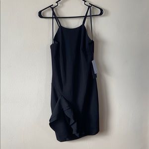 New Short Bebe Little Black Dress Small Cocktail Mini Ruffled Party Summer